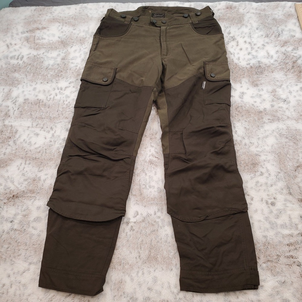 Seeland Keeper Trousers Seetex Mens Size 50 US Size 35 Green Brown Hunting Pants